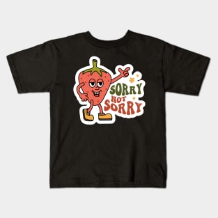 Sorry not Sorry, Strawberry, Groovy Sarcastic Mood Kids T-Shirt